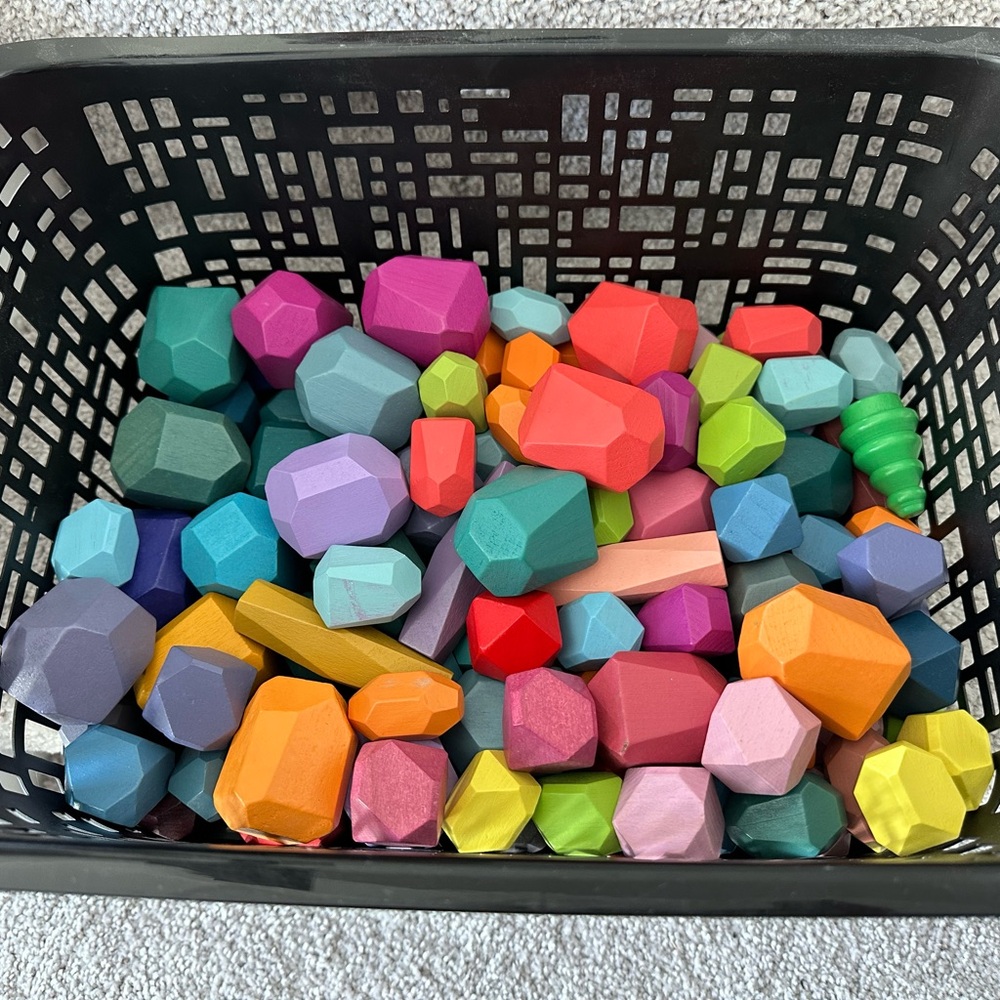 Colorful Geometric Stacking Blocks for Kids